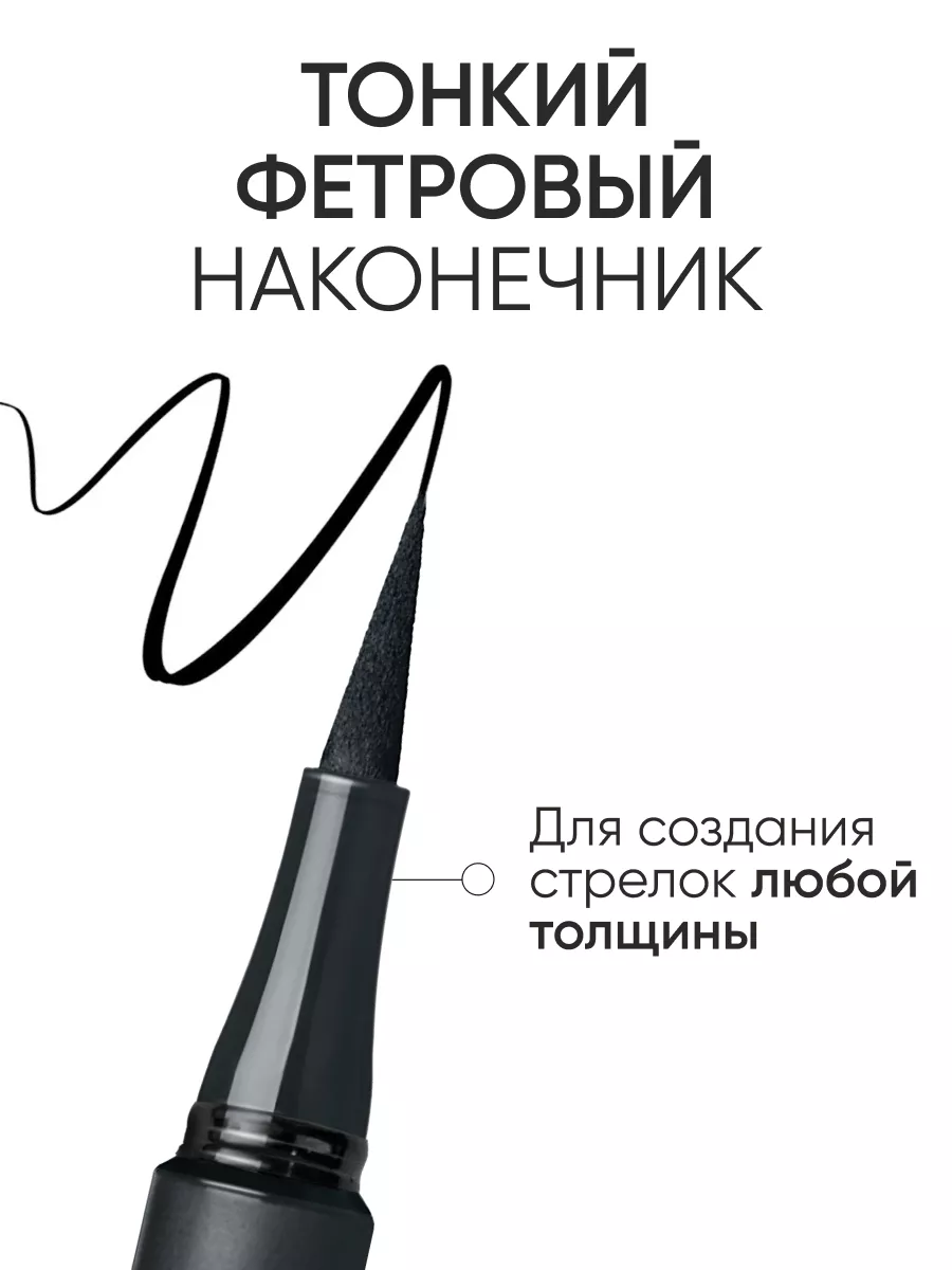 LIMONI Водостойкая матовая подводка-маркер "Matte Waterproof Eyeliner", тон 01