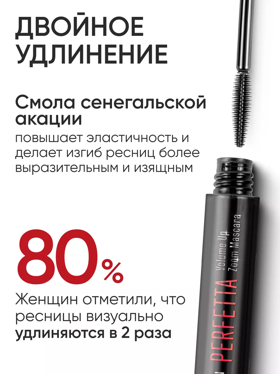 LIMONI Набор для глаз("PERFETTA Volume Up Zoom Mascara"тон01 black+"Matte Waterproof Eyeliner"тон01)