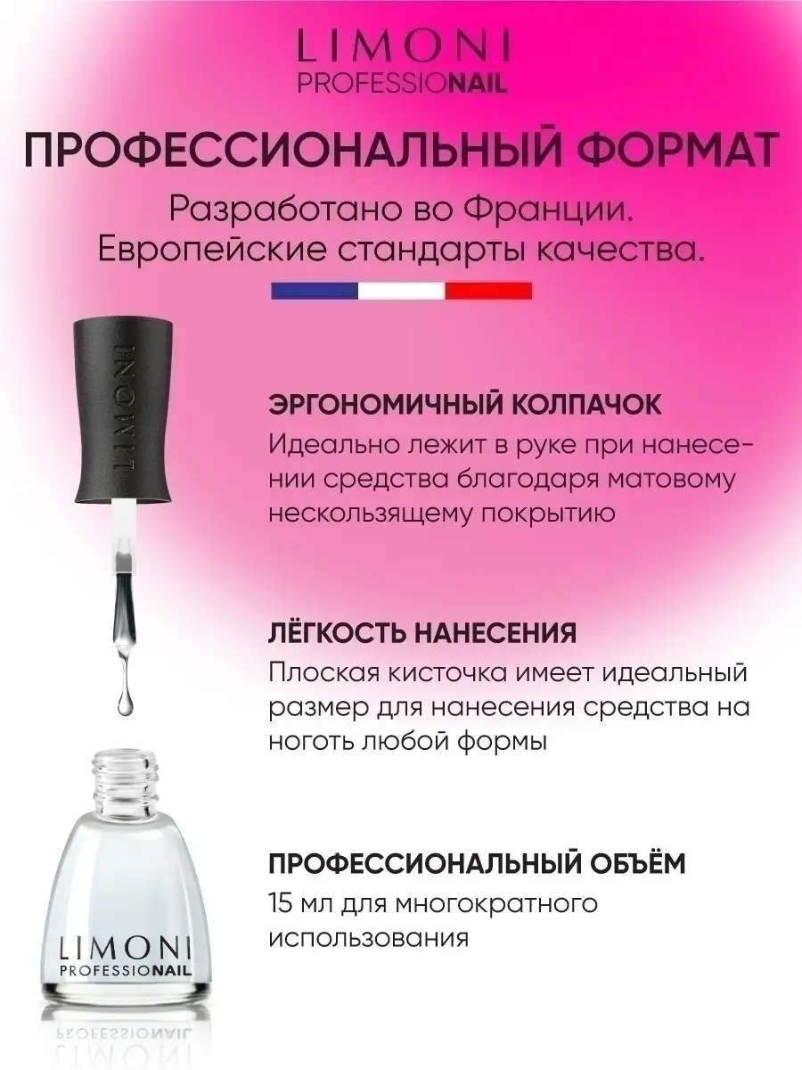 LIMONI Основа и покрытие Top Shine Защита+Ультраблеск 15 мл 