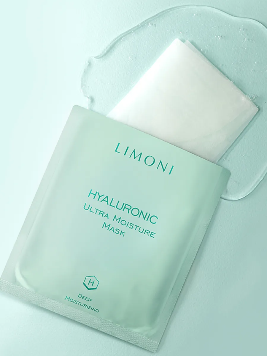 LIMONI Маска для лица увлажняющая с гиалуроновой кислотой Hyaluronic Ultra Moisture Mask 23гр