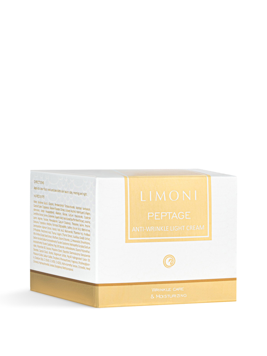 LIMONI Антивозрастной легкий крем для лица со змеиным ядом Peptage Anti-Wrinkle Cream Light 50ml
