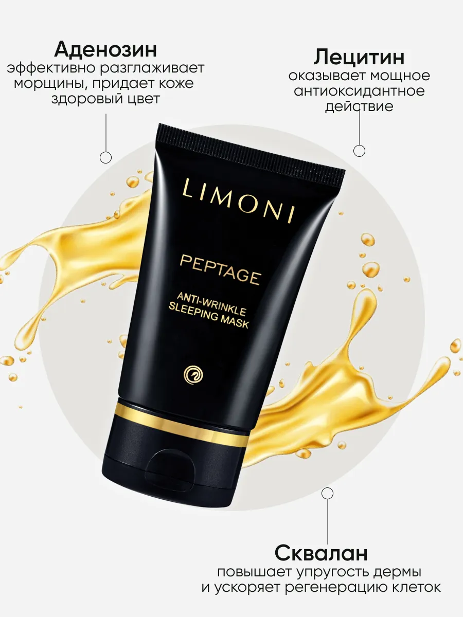 LIMONI Premium Syn-Ake Anti-Wrinkle Care Set (Набор Cream 50ml+Eye Cream 25ml+Sleeping Mask 50 ml)